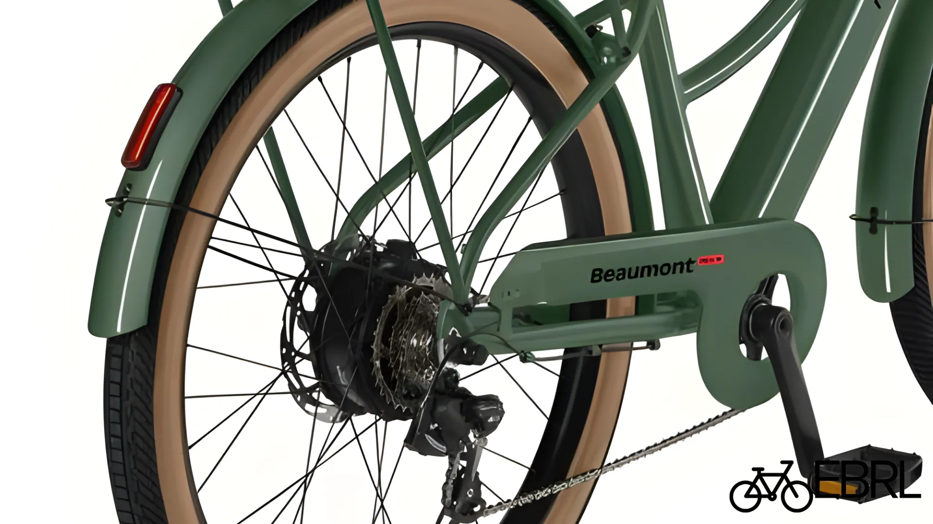 500W Ananda rear hub motor on the Retrospec Beaumont Rev+ electric city bike