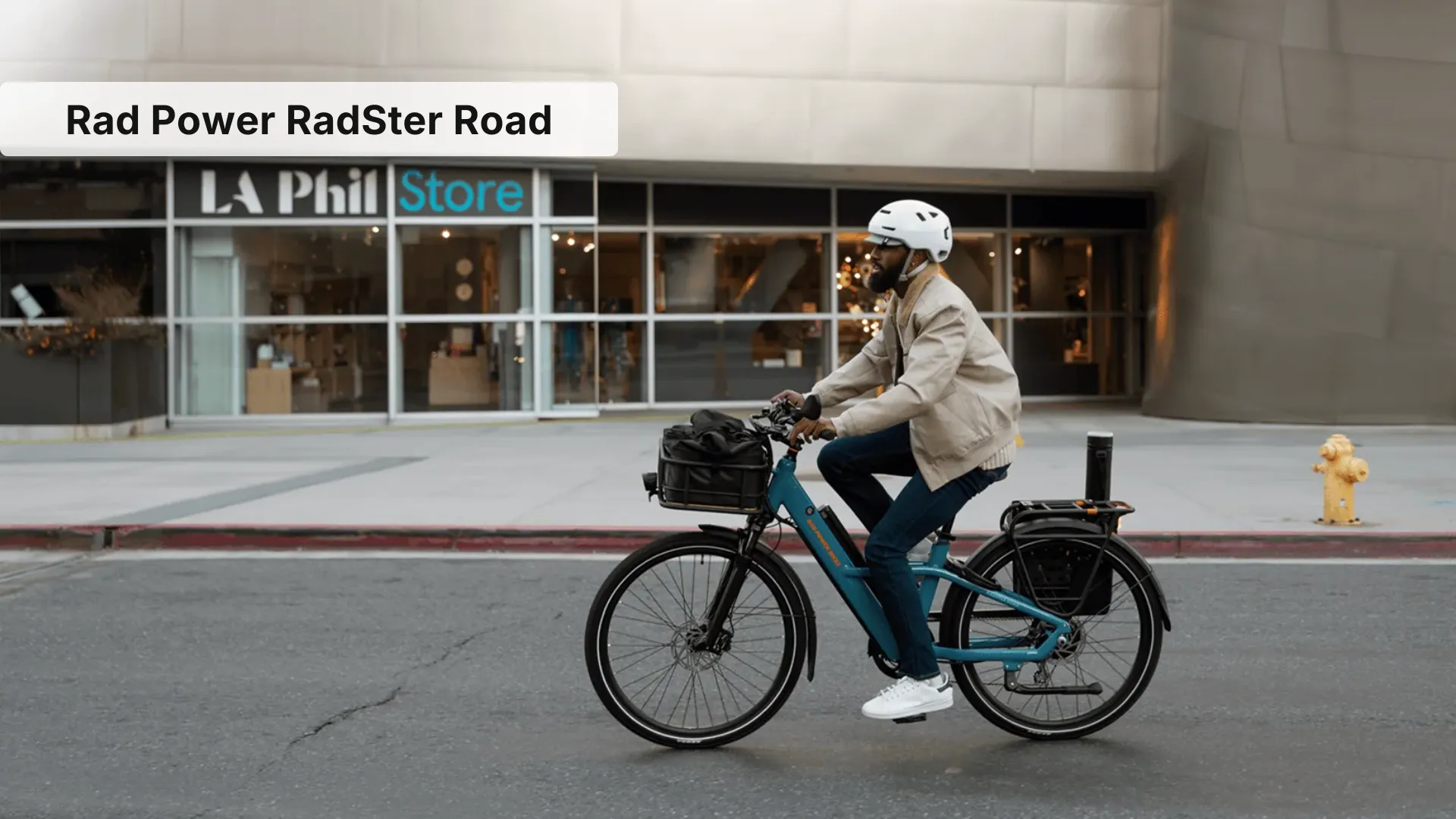 Rad Power RadSter Road electric city bike with 29-inch wheels and Bay Blue finish