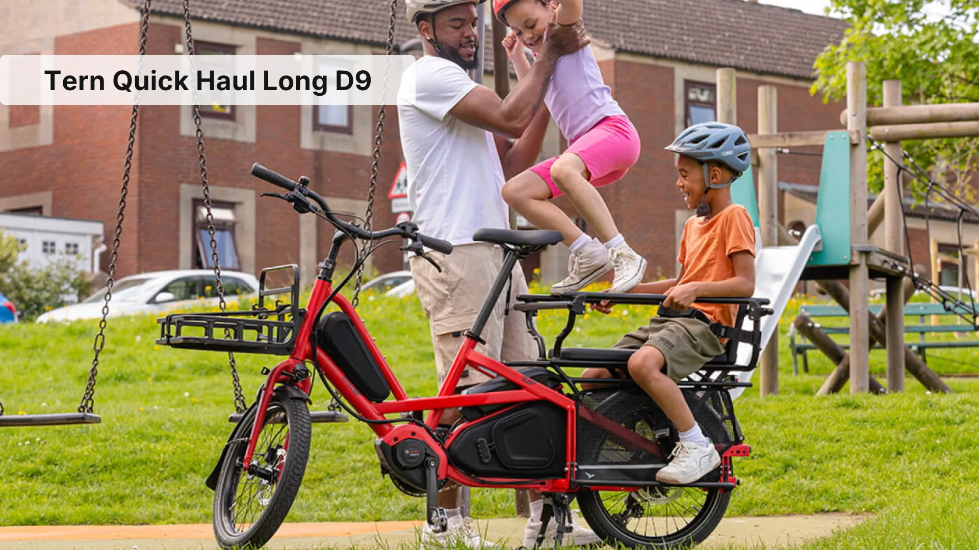 Tern Quick Haul Long D9 electric cargo bike with rear rack and compact longtail design