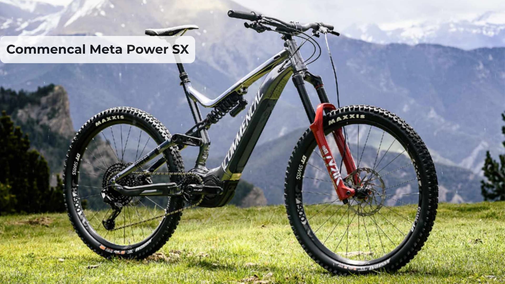 Commencal Meta Power SX full suspension electric mountain bike on technical enduro trail