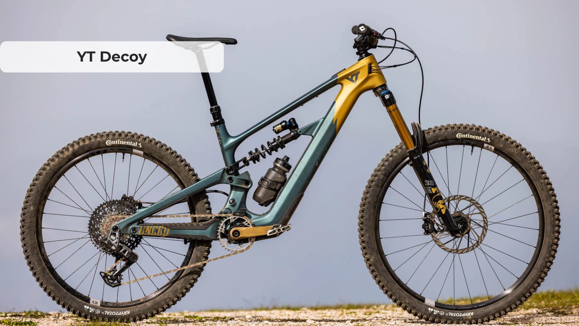 YT Decoy SN electric mountain bike on technical mountain trail