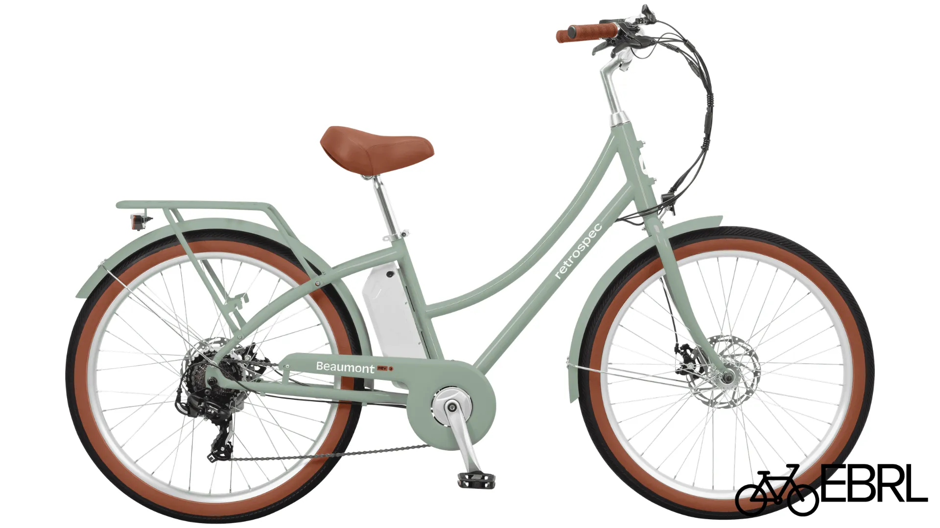 Beaumont Rev 3 Step-Through steel frame and Dutch handlebars close-up