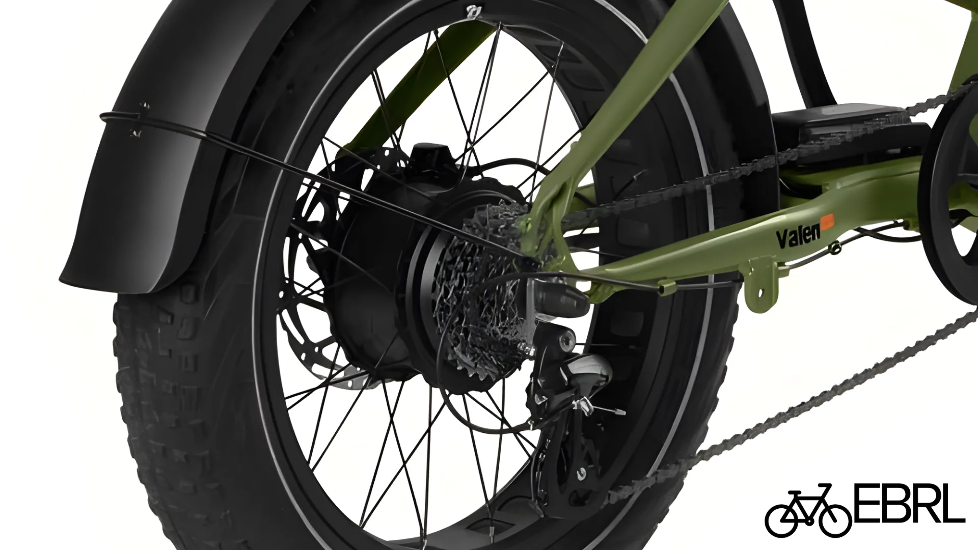 Retrospec Valen Rev+ 750W rear hub motor detail